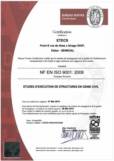 Certification ISO